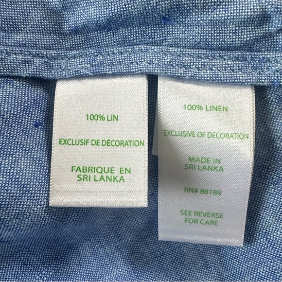 Lilly Pulitzer Florin Tank Top Blue Linen Coastal Beach Resort Nautical Women XS - Picture 4 of 7